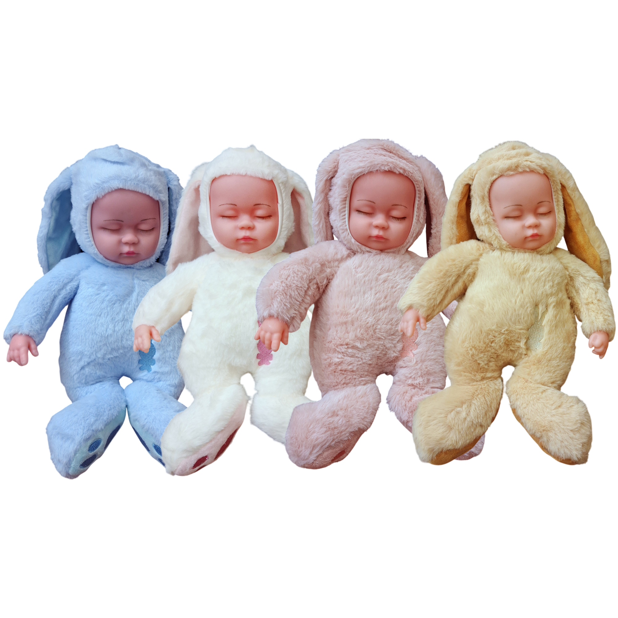 Sleeping Baby Dolls in Bunny Costumes